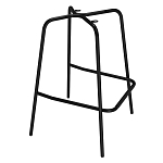 Барный стул со спинкой и подлокотниками на 4-х металлических ножках Douglas Rhombus Серый Велюр варинант исполнения - 5 | Loft Concept в Санкт-петербурге