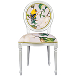 Стул светло-серый из натурального бука с изображением птиц и цветов Blooming Birds варинант исполнения - 1 | Loft Concept в Санкт-петербурге