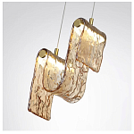 Подвесной светильник волнистой формы из фактурного стекла Wave варинант исполнения - 5 | Loft Concept в Санкт-петербурге