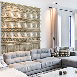 Панно на стену плетеное Макраме бежевый цвет  варинант исполнения - 12 | Loft Concept в Санкт-петербурге