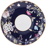 Чайный сервиз из фарфора темно-синий с рисунком цветов на 6 персон 14 предметов 300 мл Garden Whisper Porcelain Set  варинант исполнения - 3 | Loft Concept в Санкт-петербурге