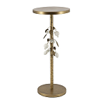 Столик золотистый с цветочной композицией на основании Forest Fairy Tale варинант исполнения - 3 | Loft Concept в Санкт-петербурге