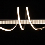 Люстра линейная черного цвета с волнообразным металлическим элементом Luke Lampco Tracer Lamp варинант исполнения - 4 | Loft Concept в Санкт-петербурге