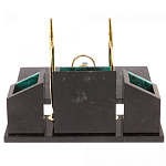 Настольный письменный набор из змеевика с часами Successful Leader варинант исполнения - 3 | Loft Concept в Санкт-петербурге