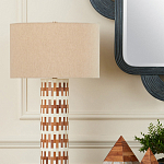 Настольная лампа с узором вдоль колоннообразного основания Brick Surface варинант исполнения - 4 | Loft Concept в Санкт-петербурге