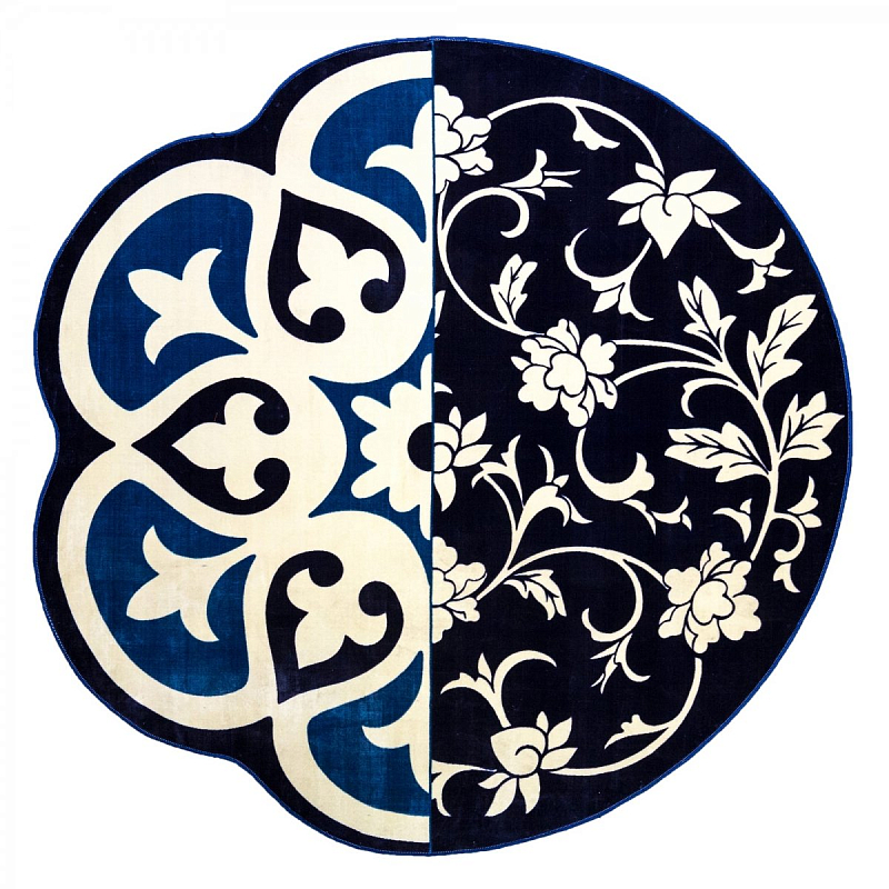 Ковер Seletti Hybrid Andria Синий Белый в Санкт-петербурге | Loft Concept 