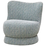 Дизайнерское мягкое кресло без подлокотников в голубой пестрой обивке Roux Armchair варинант исполнения - 1 | Loft Concept в Санкт-петербурге