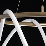 Люстра подвесная круглая золотого цвета с белыми изогнутыми световыми линиями Luke Lampco Tracer Lamp варинант исполнения - 10 | Loft Concept в Санкт-петербурге