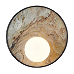 Бра круглое с каменным диском в металлической раме Sandstone Painting варинант исполнения - 1 | Loft Concept в Санкт-петербурге
