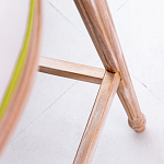 Барный стул золотистый из натурального бука с изображением птиц и цветов Blooming Birds варинант исполнения - 3 | Loft Concept в Санкт-петербурге