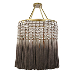 Люстра плетеная с кисточками на золотистом каркасе Boho Tassel Chandelier варинант исполнения - 2 | Loft Concept в Санкт-петербурге