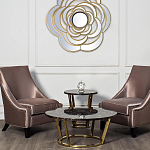 Стол журнальный коричневый на золотом основании Symphony of the Earth варинант исполнения - 2 | Loft Concept в Санкт-петербурге