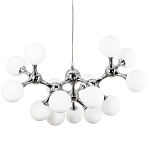 Люстра с плафонами из стеклянных шаров Pearls Suspension Chrome Chandelier варинант исполнения - 1 | Loft Concept в Санкт-петербурге