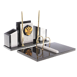Настольный письменный набор из мрамора и змеевика с гербом России Marble Accessory варинант исполнения - 2 | Loft Concept в Санкт-петербурге