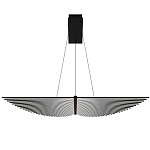 Люстра в виде распахнутых крыльев из тонких металлических планок Flight of Freedom варинант исполнения - 9 | Loft Concept в Санкт-петербурге