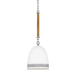 Подвесной светильник белый колоколообразный с декоративной обмоткой из веревки Hinkley варинант исполнения - 1 | Loft Concept в Санкт-петербурге