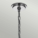 Люстра круглая цвета хром с вертикальными стеклянными трубками и круглыми подвесками Kichler варинант исполнения - 3 | Loft Concept в Санкт-петербурге