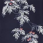 Обои ручная роспись Silk Tree Special Colourway on Empire Blue dyed silk варинант исполнения - 1 | Loft Concept в Санкт-петербурге