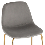 Барный стул на золотистых ножках VENDRAMIN Grey варинант исполнения - 6 | Loft Concept в Санкт-петербурге