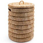 Плетеная корзина с крышкой из плетеного бананового дерева Zuwena Wicker Basket варинант исполнения - 1 | Loft Concept в Санкт-петербурге