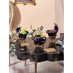 Чаша темно-синего цвета из фарфора с разноцветной птичкой Eden Garden porcelain and bronze варинант исполнения - 7 | Loft Concept в Санкт-петербурге