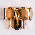 Бра с круглыми стеклянными подвесками Cardiel Amber Glass Wall Lamp варинант исполнения - 2 | Loft Concept в Санкт-петербурге