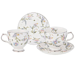 Чайный сервиз из фарфора на 2 персоны 4 предмета Tea Flower Set варинант исполнения - 1 | Loft Concept в Санкт-петербурге