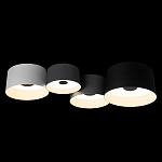 Потолочный светильник с 4-мя цилиндрическими абажурами белого серого и черного цвета Urban Dome варинант исполнения - 2 | Loft Concept в Санкт-петербурге