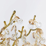 Бра золотого цвета с ветвями и прозрачными хрустальнымих подвесками Droplet Chandelier варинант исполнения - 3 | Loft Concept в Санкт-петербурге