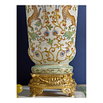 Ваза из фарфора на бронзовом основании Turquoise Blooming Garden варинант исполнения - 6 | Loft Concept в Санкт-петербурге