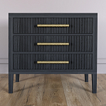 Тумба Primo  с тремя ящиками шпон Черный дуб варинант исполнения - 2 | Loft Concept в Санкт-петербурге
