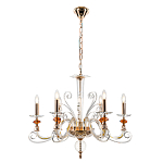 Люстра с 6-ю лампочками и изогнутыми прозрачными элементами из стекла Twisted Glass Candles Chandelier варинант исполнения - 2 | Loft Concept в Санкт-петербурге