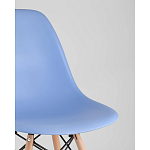 Пластиковый стул на ножках из массива бука Eames Blue варинант исполнения - 2 | Loft Concept в Санкт-петербурге