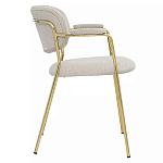 Стул Singer Chair с подлокотниками серый на золотистых ножках варинант исполнения - 2 | Loft Concept в Санкт-петербурге