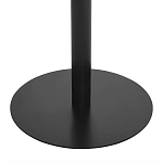 Круглый обеденный стол с белой мраморной столешницей White Tabletop on Black Base варинант исполнения - 5 | Loft Concept в Санкт-петербурге