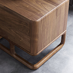 Прикроватный деревянный столик с 2-мя ящиками Moon Walnut Furniture варинант исполнения - 5 | Loft Concept в Санкт-петербурге