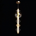 Подвесной светильник с вертикальной композицией из прозрачных и янтарных стеклянных шаров и ромбов Gabriel Scott Luna варинант исполнения - 13 | Loft Concept в Санкт-петербурге