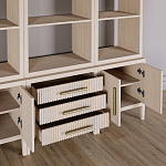 Модульный стеллаж Primo из трех составных элементов Светлый дуб варинант исполнения - 5 | Loft Concept в Санкт-петербурге