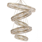 Вертикальная Многоярусная композиция из круглых Хрустальных светильников Elizabeth Золото варинант исполнения - 1 | Loft Concept в Санкт-петербурге