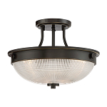 Потолочный светильник со стеклянным плафоном в виде купола Quoizel варинант исполнения - 7 | Loft Concept в Санкт-петербурге