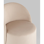 Пуф Loreen со спинкой вращающийся велюр молочный варинант исполнения - 2 | Loft Concept в Санкт-петербурге