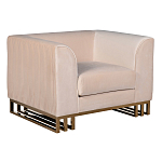 Кресло велюровое бежевое Cubic Silhouette варинант исполнения - 1 | Loft Concept в Санкт-петербурге