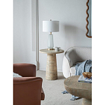 Столик приставной с круглой столешницей Textured Cream Table варинант исполнения - 6 | Loft Concept в Санкт-петербурге