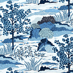 Ткань Blue landscape синий пейзах T3-89 варинант исполнения - 2 | Loft Concept в Санкт-петербурге