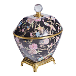 Шкатулка черного цвета с цветочной росписью Eden Garden варинант исполнения - 4 | Loft Concept в Санкт-петербурге