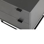 Тумба прикроватная цвета графит с ящиками Strict Lines варинант исполнения - 7 | Loft Concept в Санкт-петербурге