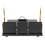 Настольный письменный набор из камня лемезит с гербом России Royal Accessory варинант исполнения - 3 | Loft Concept в Санкт-петербурге