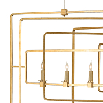 Люстра золотая из пересекающихся прямоугольных элементов Thin Intersecting Rectangles варинант исполнения - 1 | Loft Concept в Санкт-петербурге