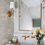 Зеркало прямоугольное в фактурной золотой раме Reflective Fabric варинант исполнения - 3 | Loft Concept в Санкт-петербурге