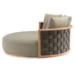 Дизайнерский уличный диван из массива дерева с плетеной спинкой PALINFRASCA Sofa варинант исполнения - 12 | Loft Concept в Санкт-петербурге